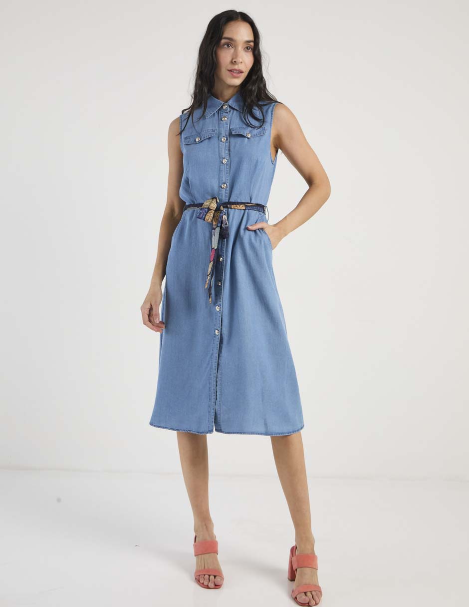 Vestido a la rodilla casual para mujer
