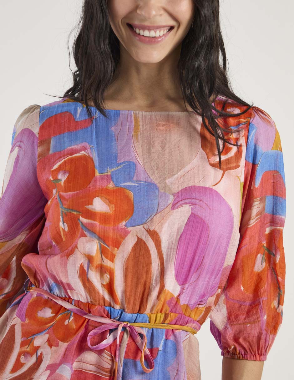 Vestido a la rodilla casual para mujer