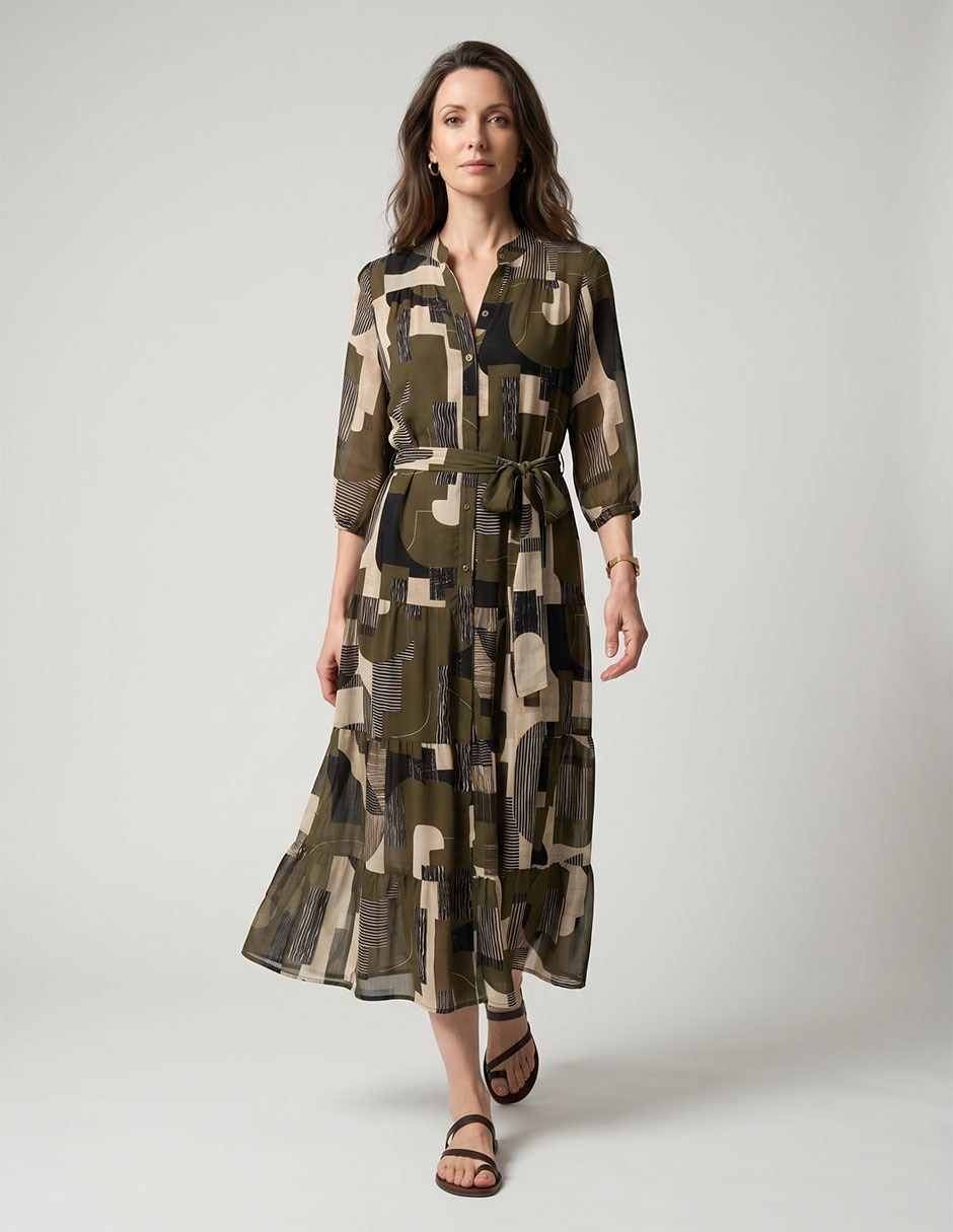 Vestido midi casual para mujer Vestido midi casual para mujer