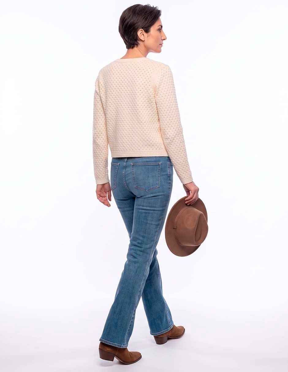 Suéter cuello redondo para mujer 4