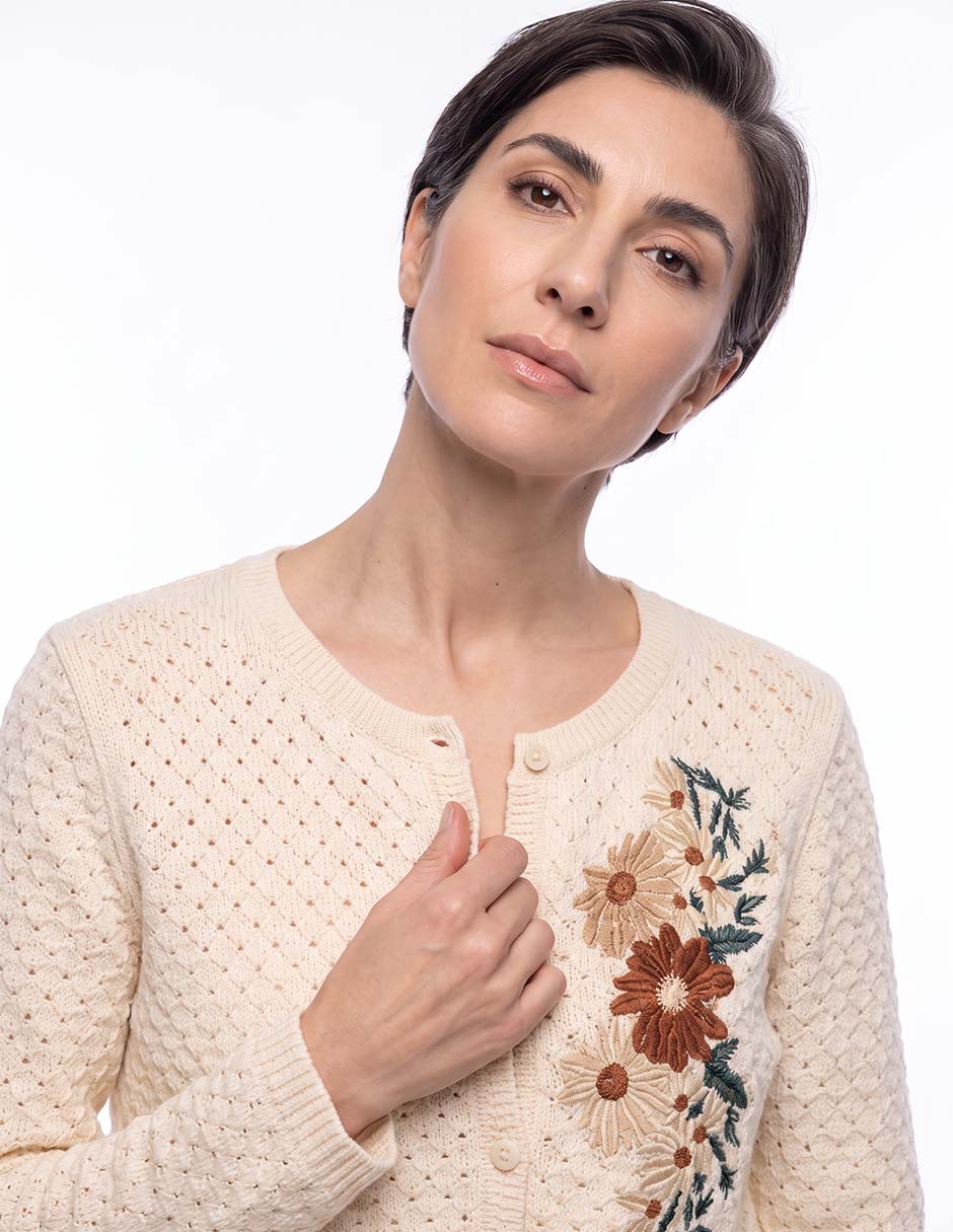 Suéter cuello redondo para mujer 2
