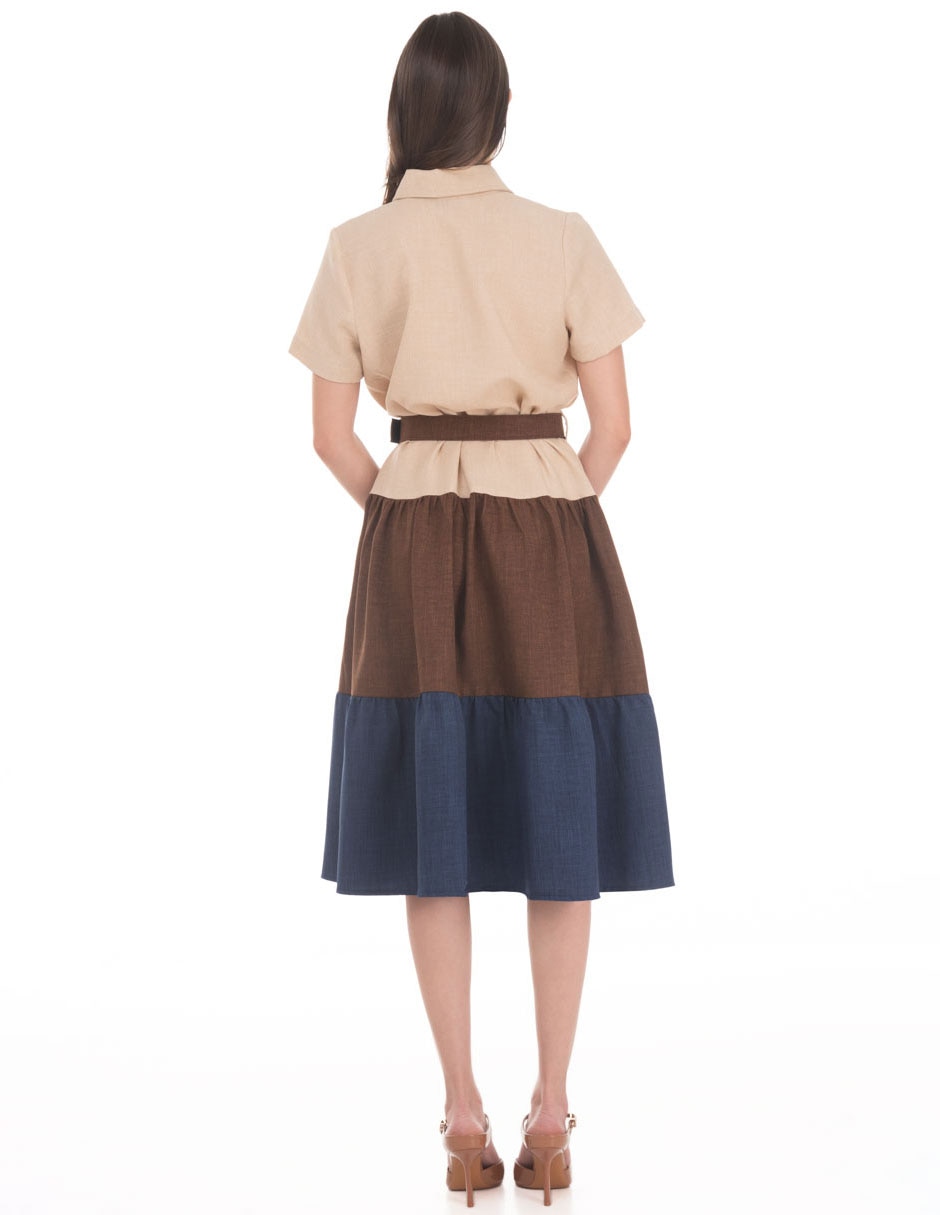 Vestido midi casual coleccion mayo para mujer 4
