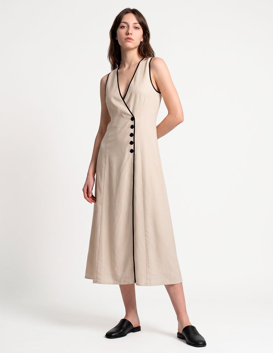 Vestido midi casual para mujer Vestido midi casual para mujer