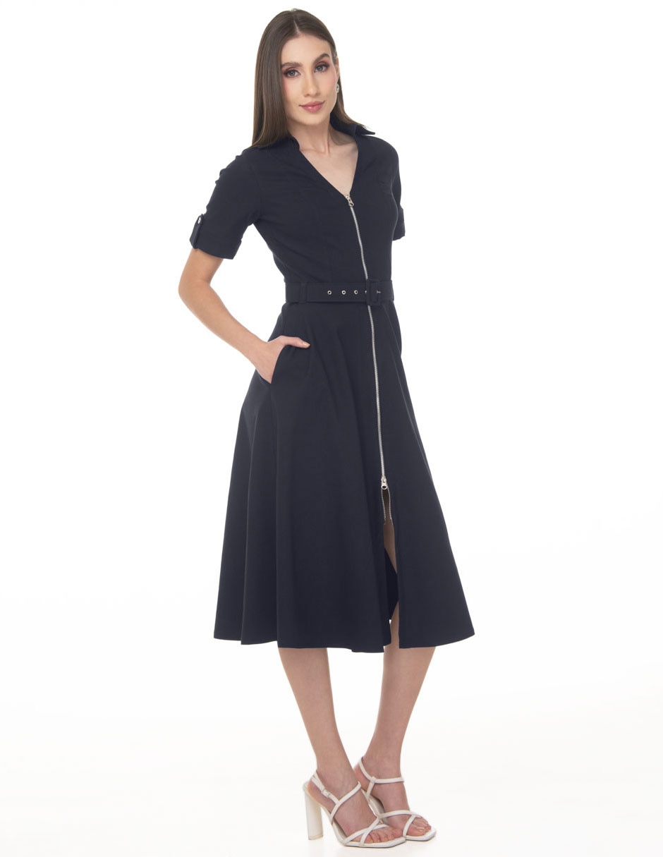 Vestido camisero midi casual coleccion junio para mujer Vestido camisero midi casual coleccion junio para mujer