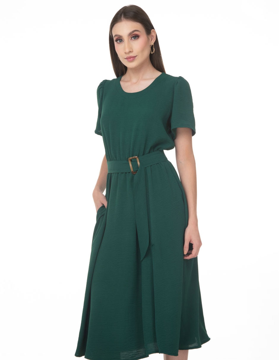 Vestido midi casual coleccion junio para mujer 4