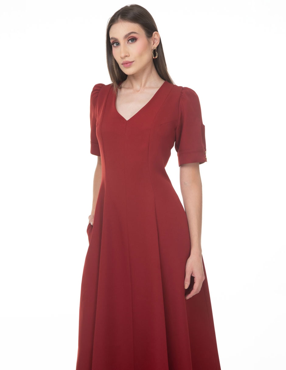 Vestido midi casual coleccion junio para mujer 3
