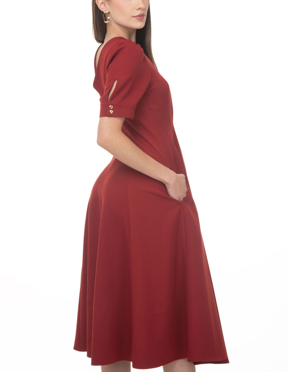 Vestido midi casual coleccion junio para mujer 4