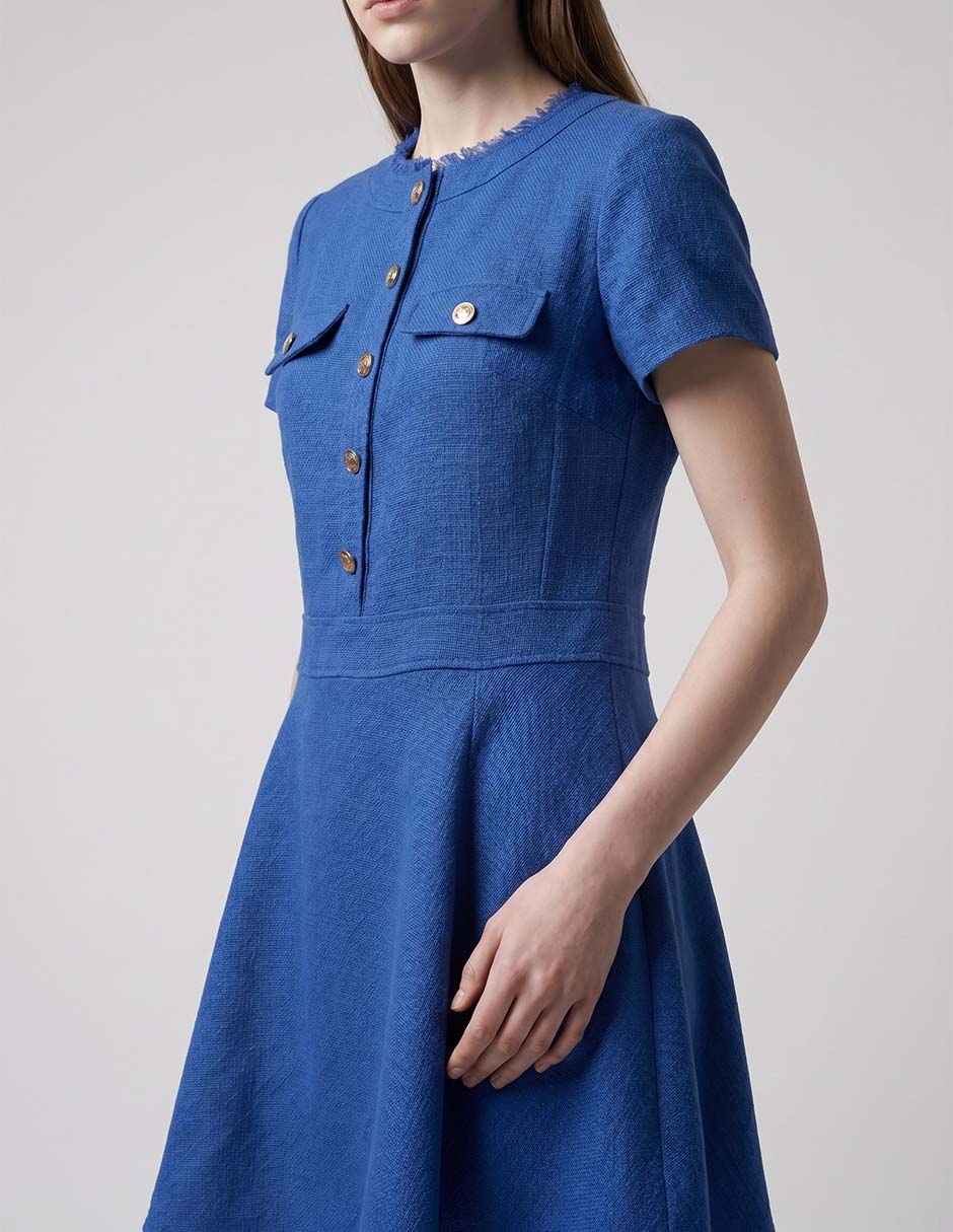 Arriba Rodilla Casual Penny Hopsack Para Mujer 3
