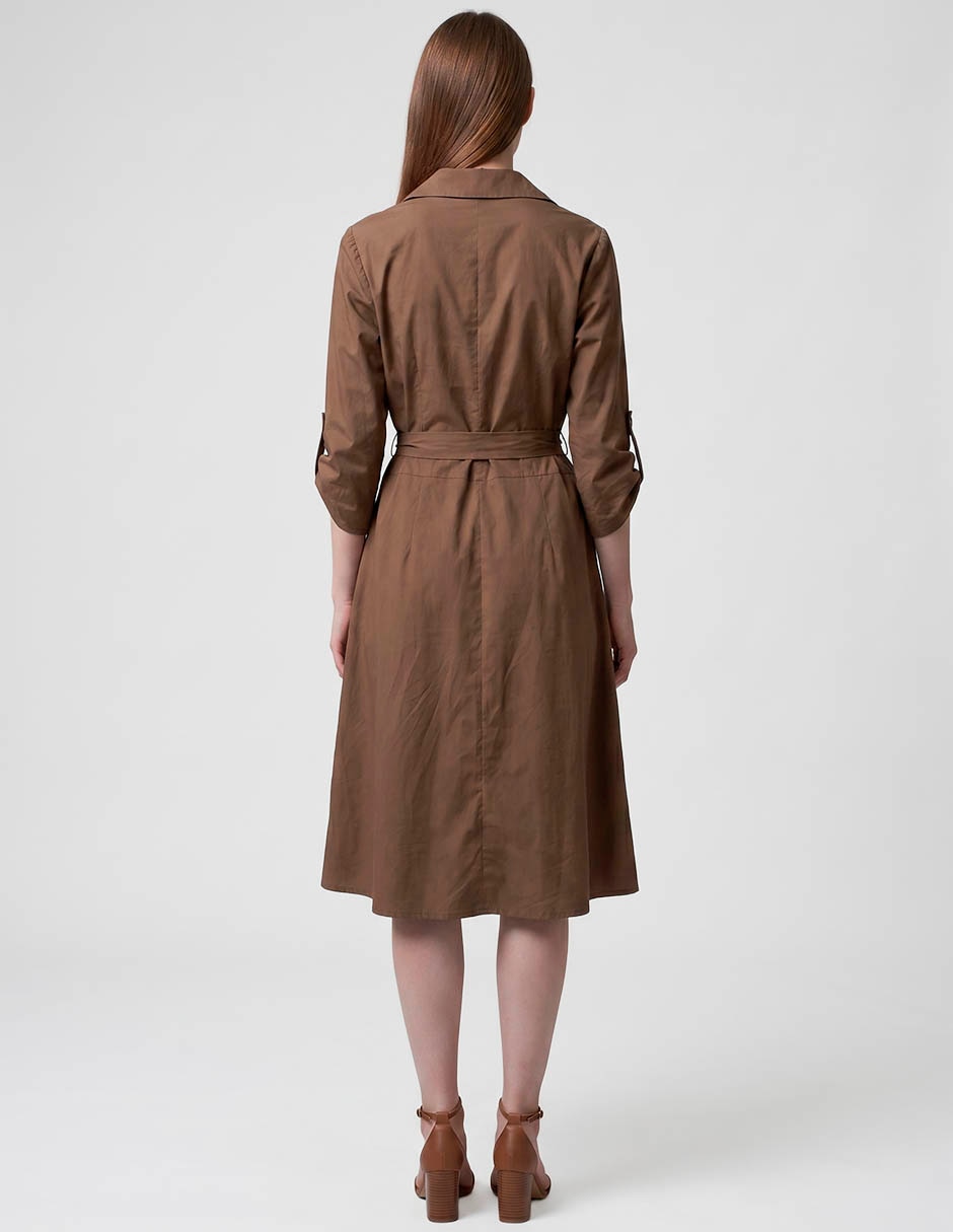 Vestido abajo de la rodilla casual para mujer 2