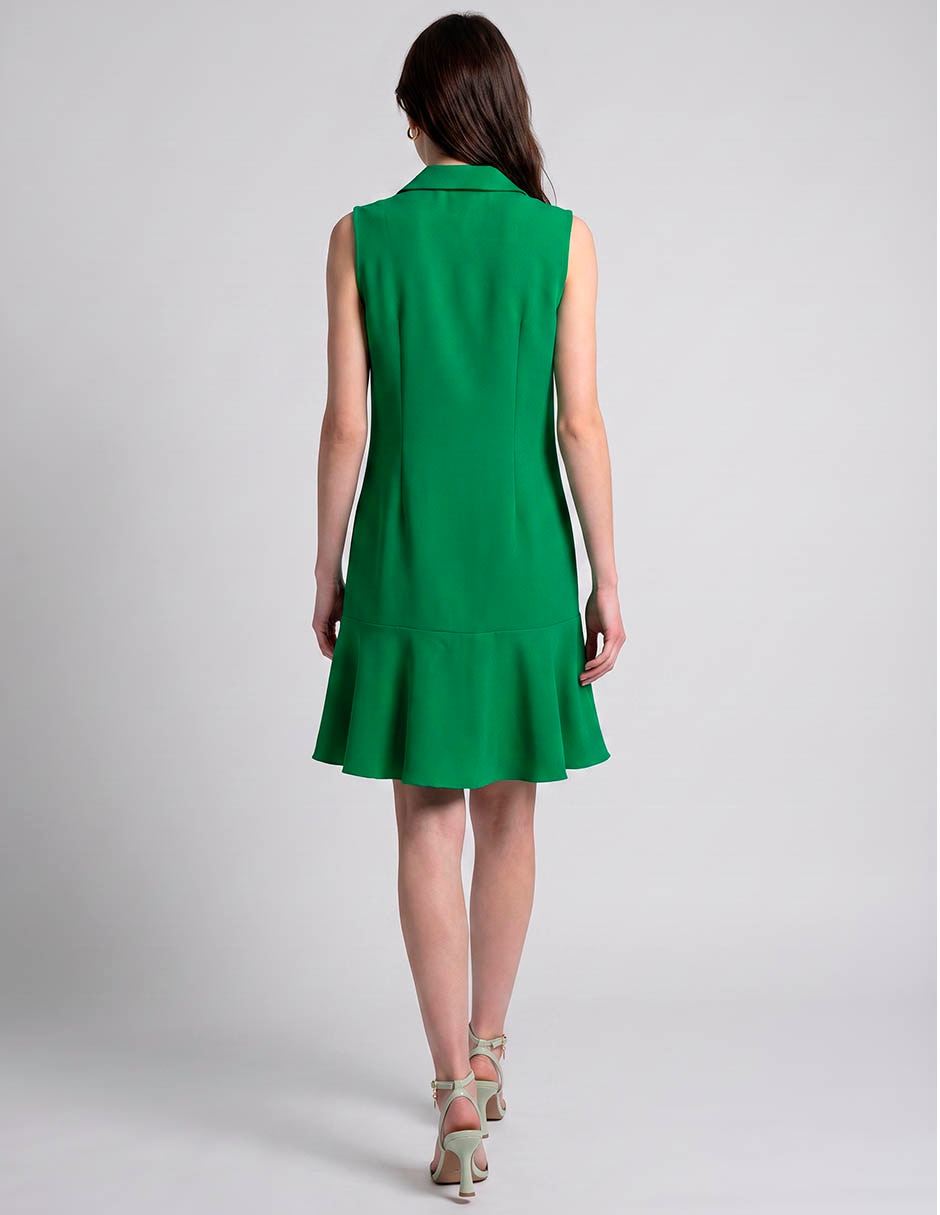 Vestido peplum a la rodilla casual para mujer 2