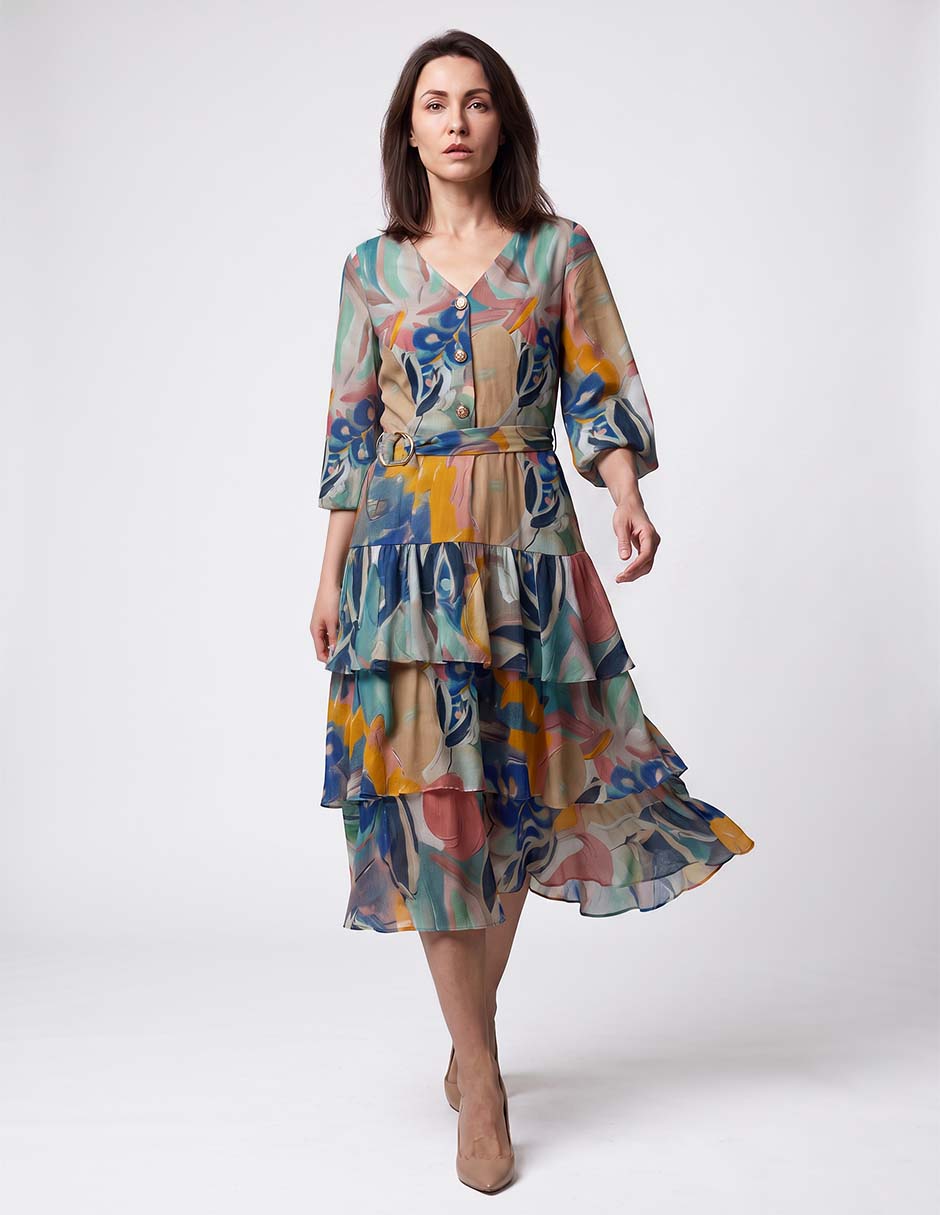 Vestido midi casual para mujer