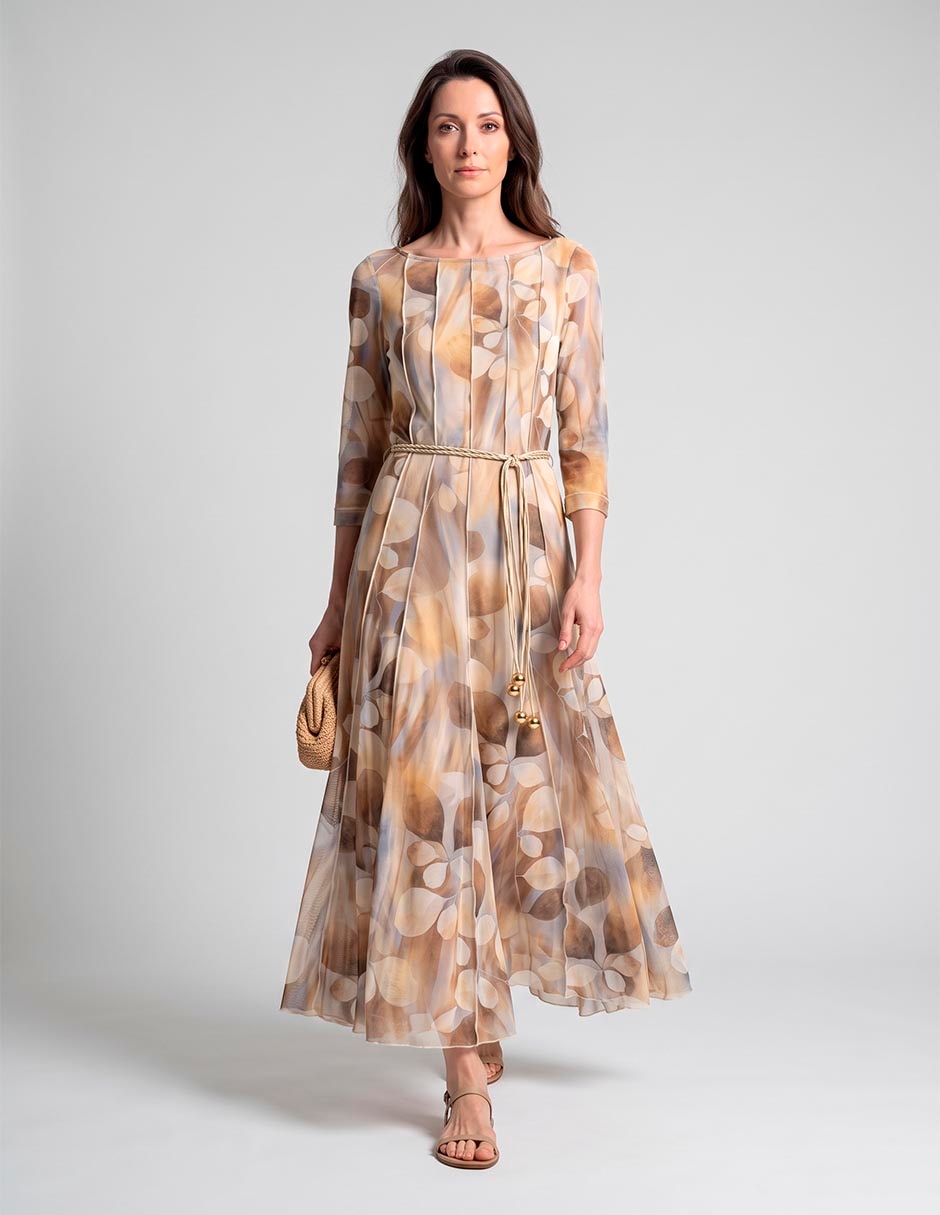 Vestido largo casual karen oliver para mujer