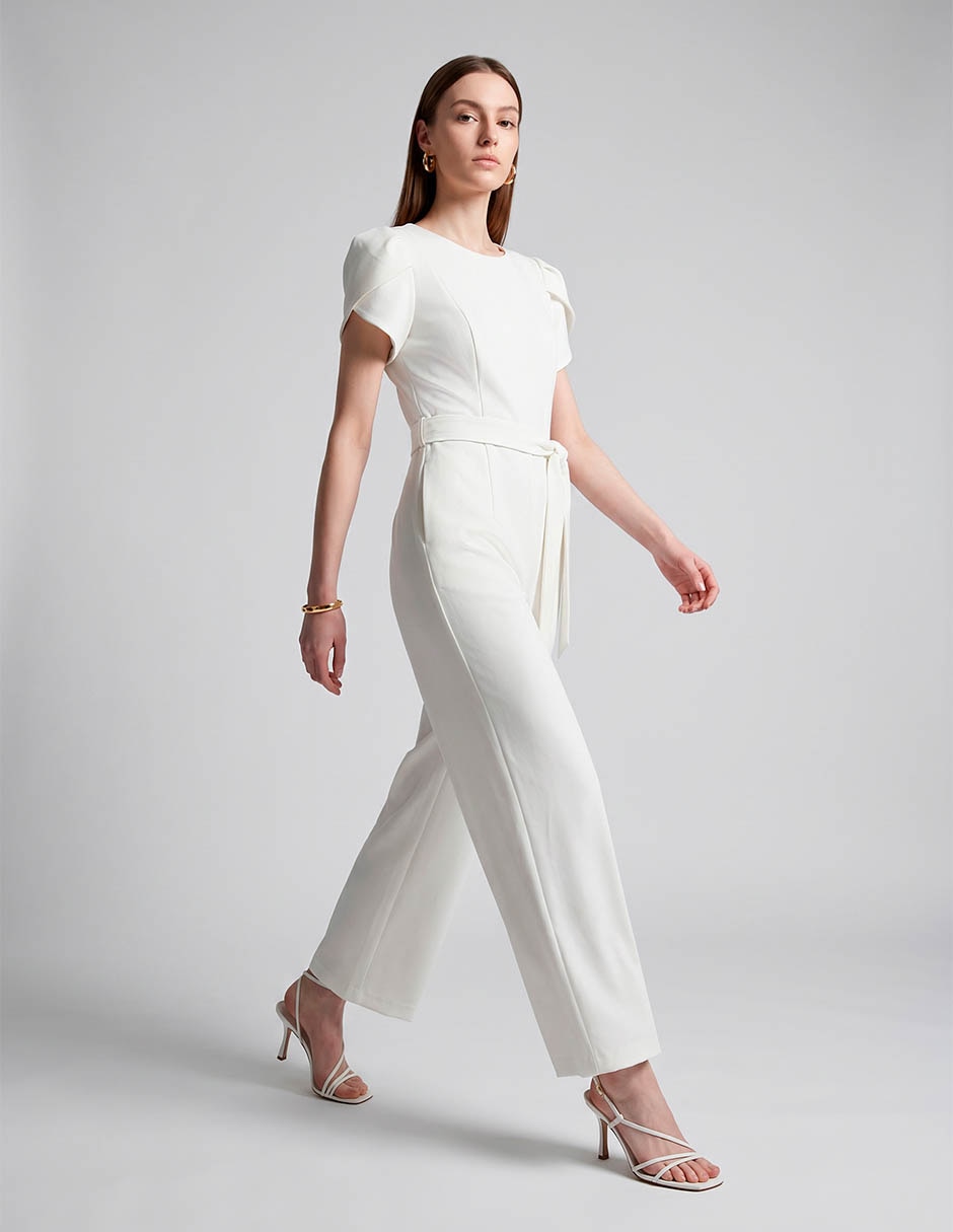 Jumpsuit De Poliéster Casual Estampado Liso Para Mujer