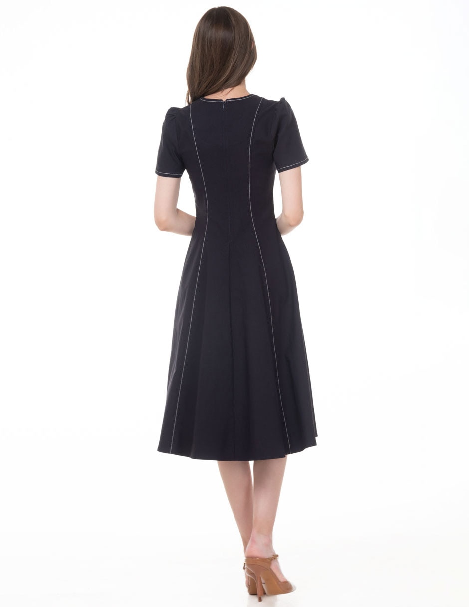 Vestido midi casual sarah bustani para mujer 2