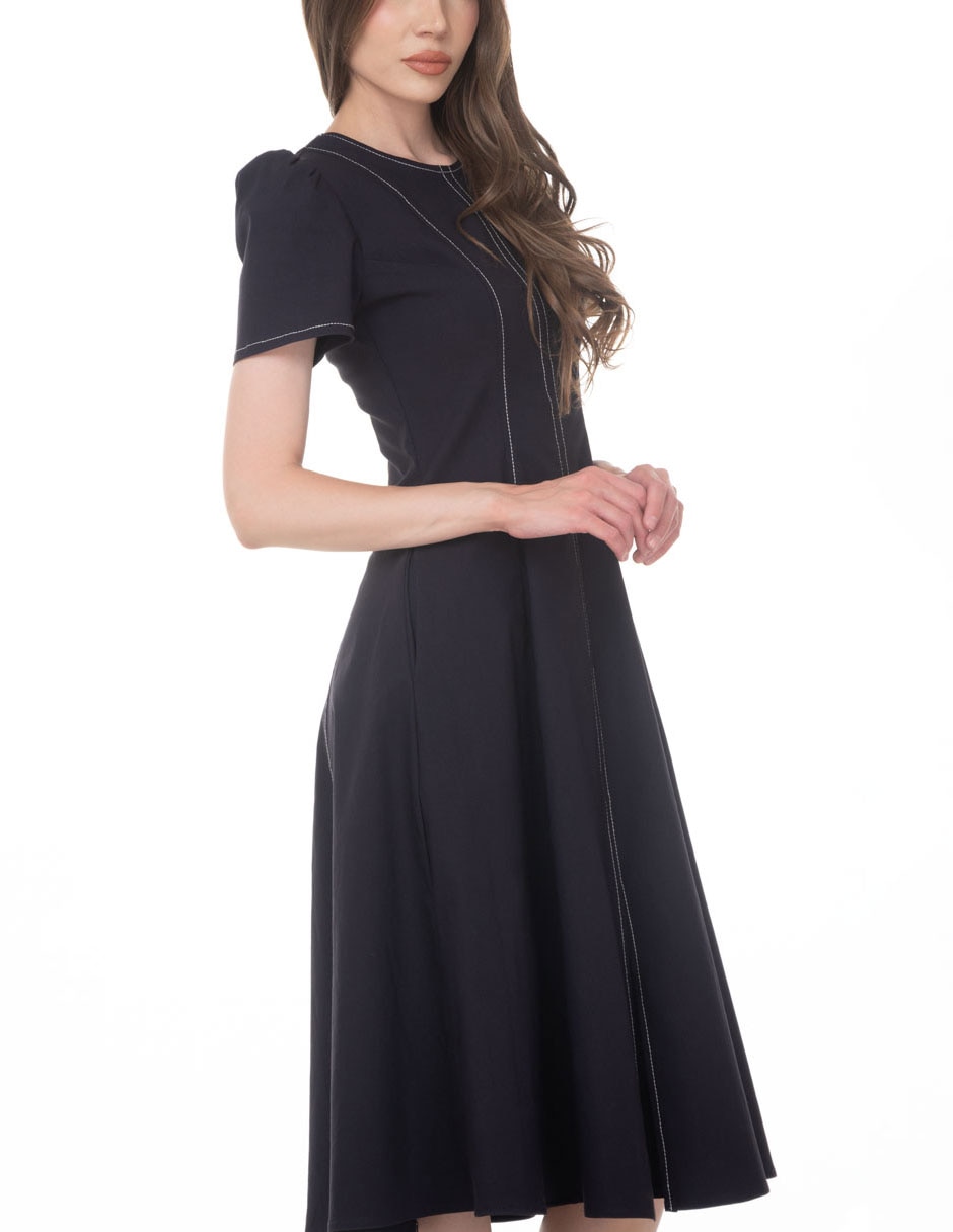 Vestido midi casual sarah bustani para mujer 3