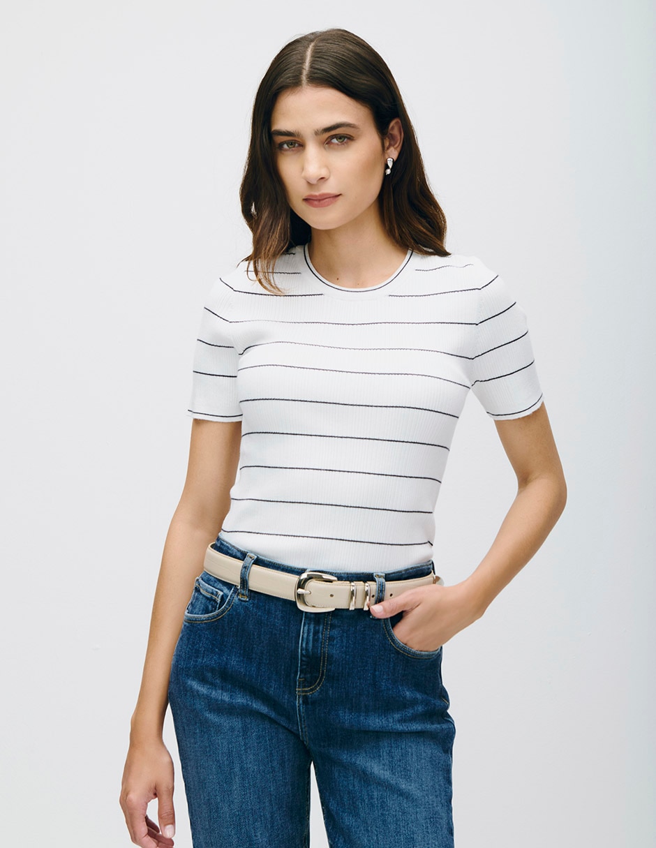Blusa manga corta para mujer