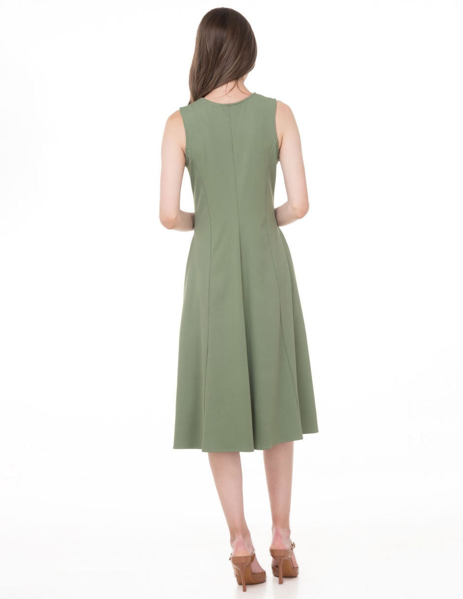 Vestido midi casual sarah bustani para mujer