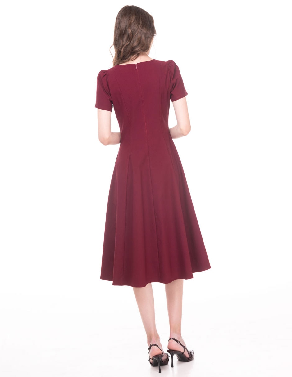 Vestido midi casual sarah bustani para mujer