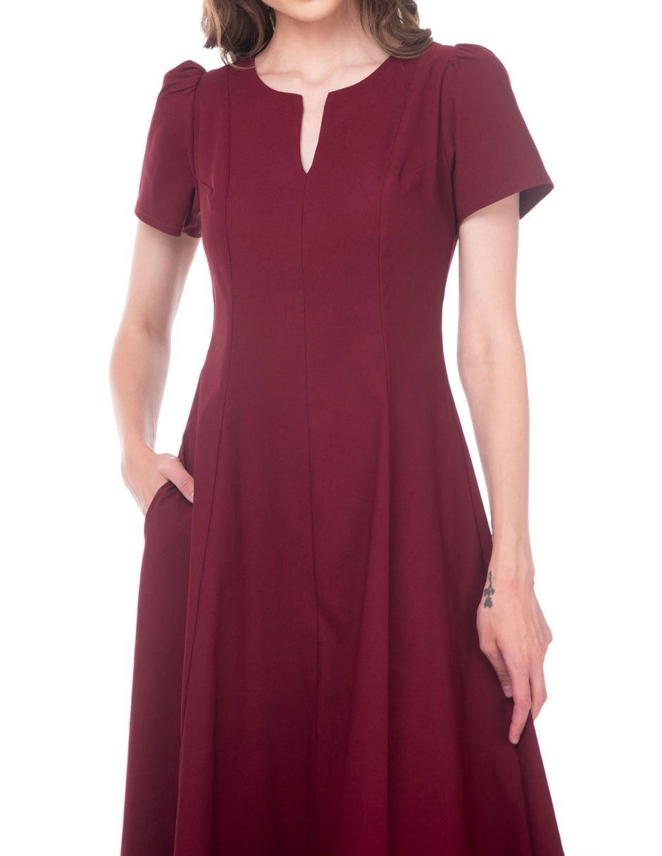 Vestido midi casual sarah bustani para mujer