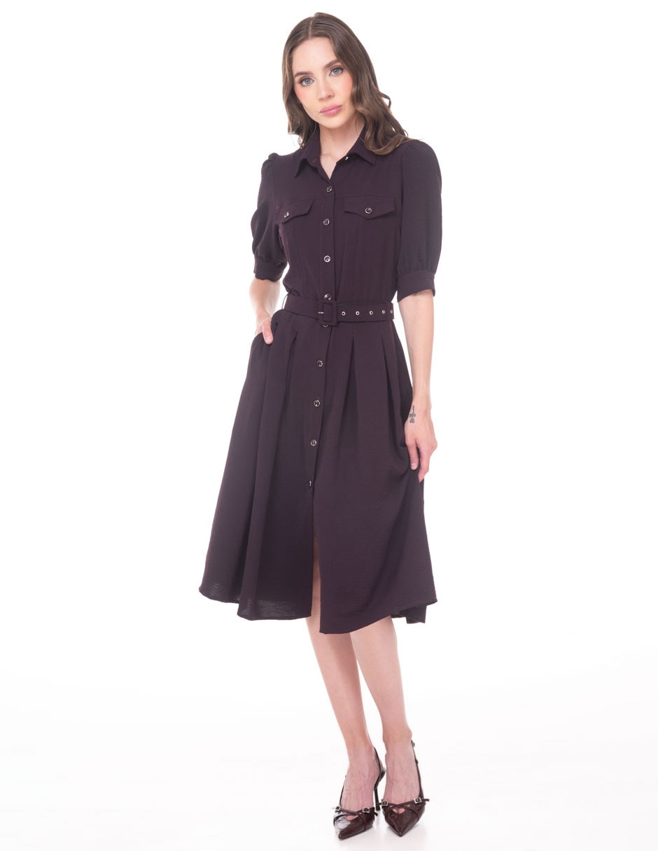 Vestido Midi Casual SARAH BUSTANI COLECCION AGOSTO para mujer Vestido Midi Casual SARAH BUSTANI COLECCION AGOSTO para mujer