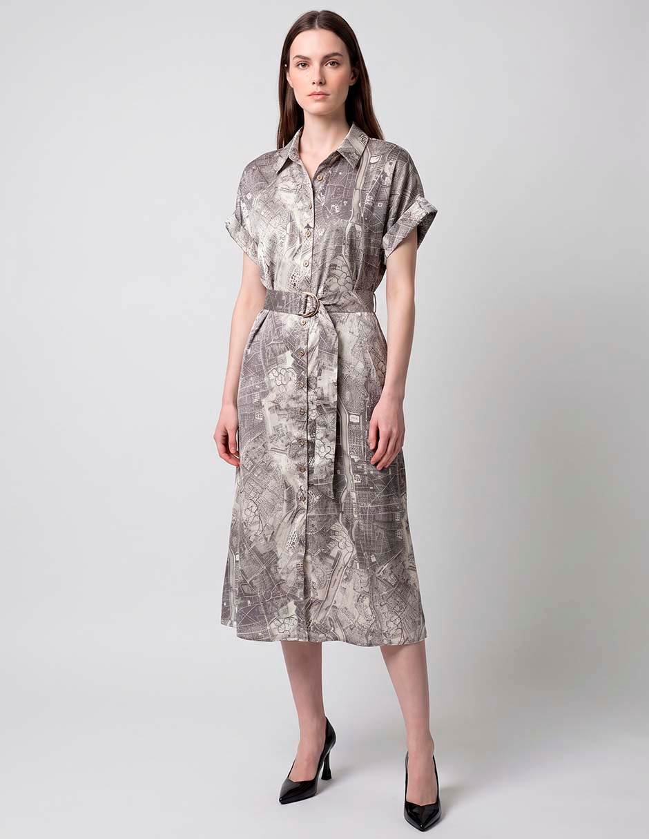 Vestido midi casual para mujer Vestido midi casual para mujer