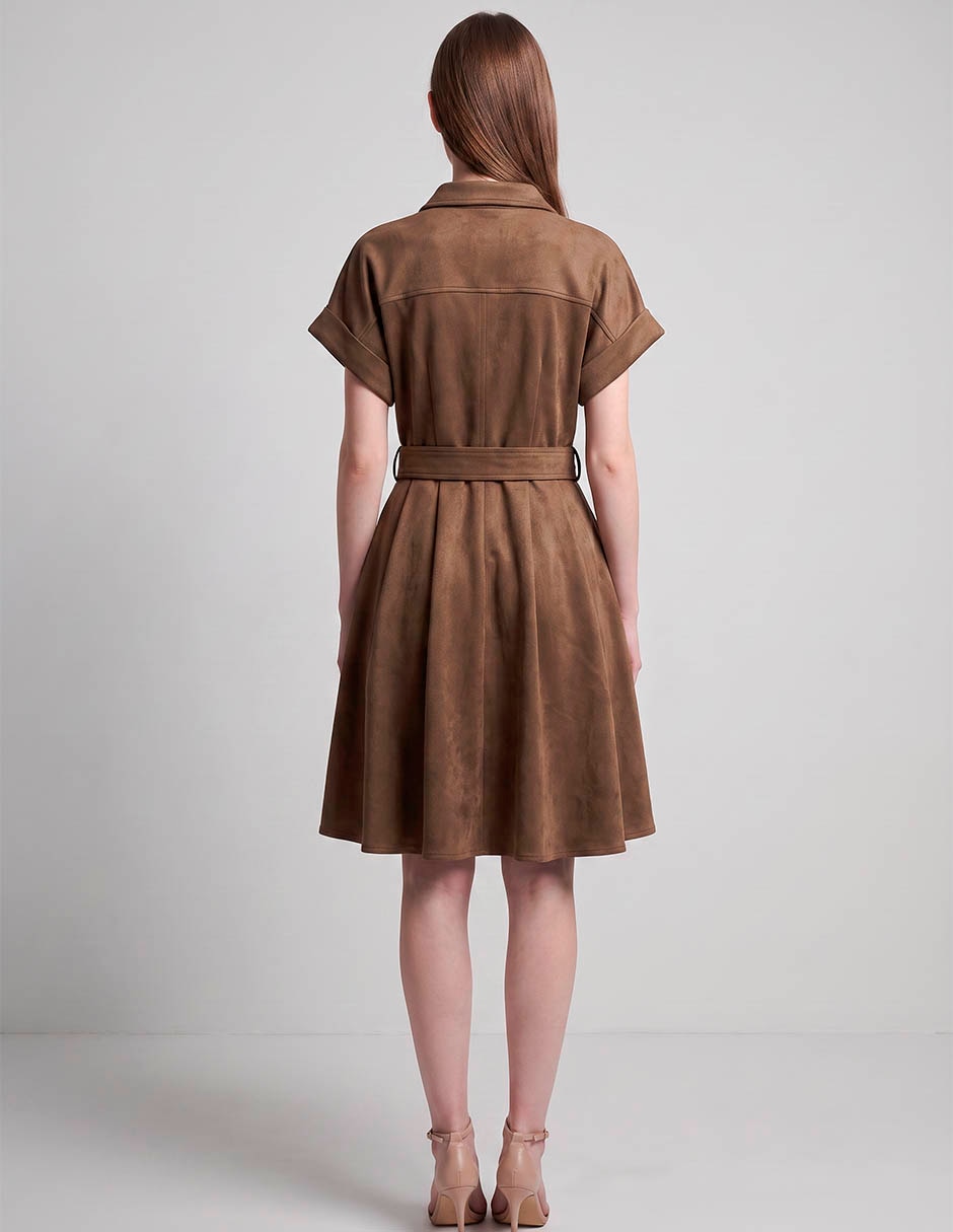 Vestido arriba rodilla casual para mujer 2