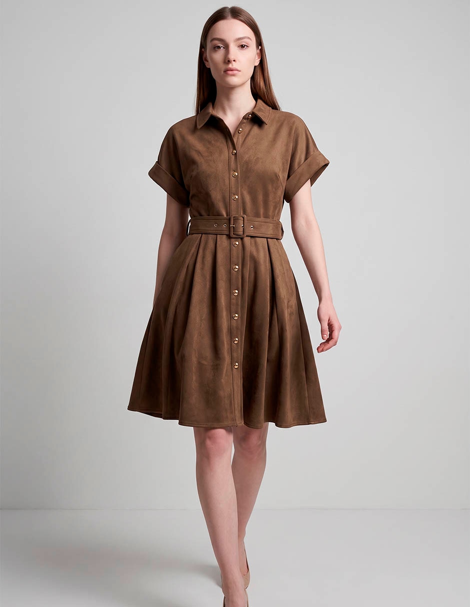 Vestido arriba rodilla casual para mujer 3