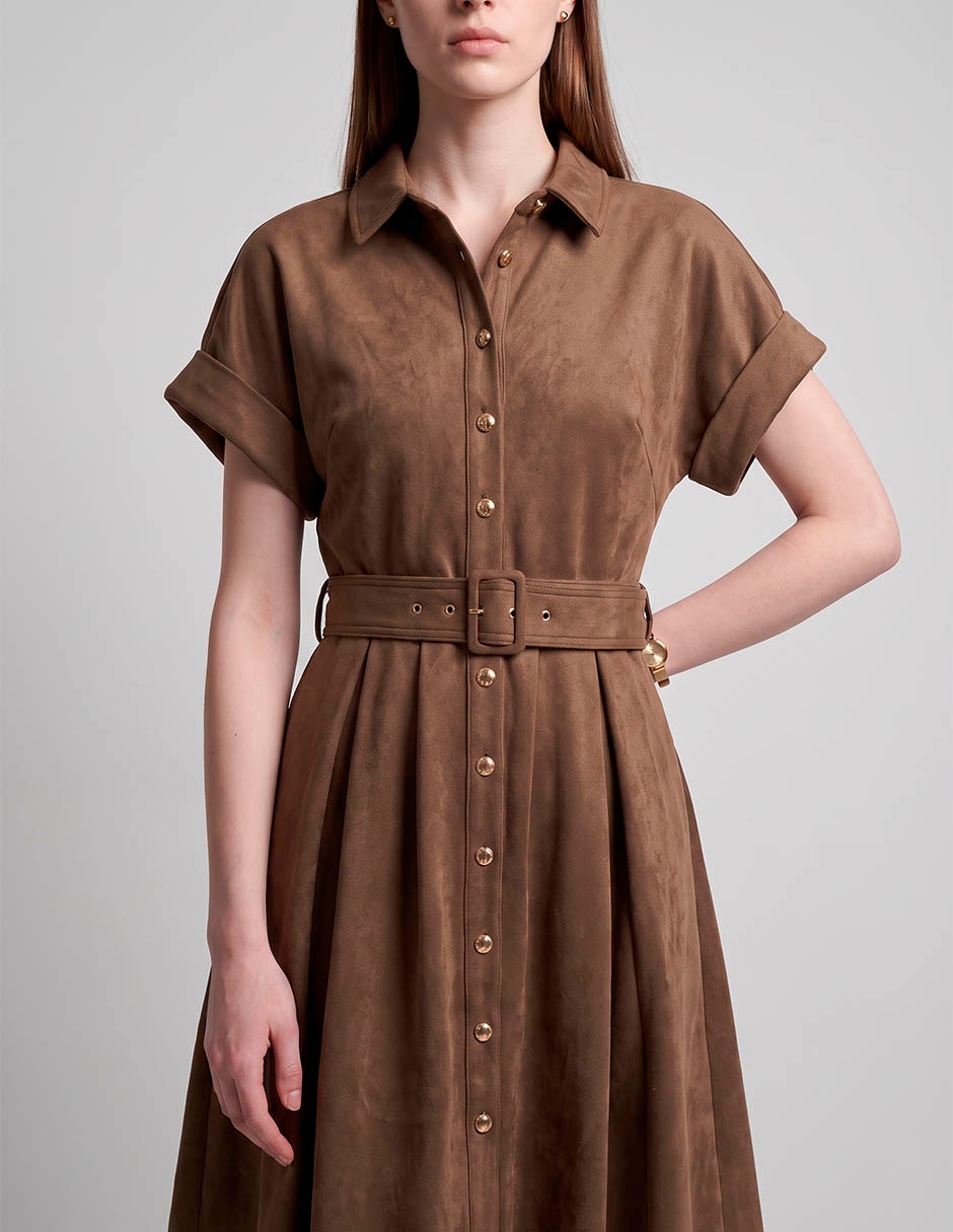 Vestido arriba rodilla casual para mujer 4