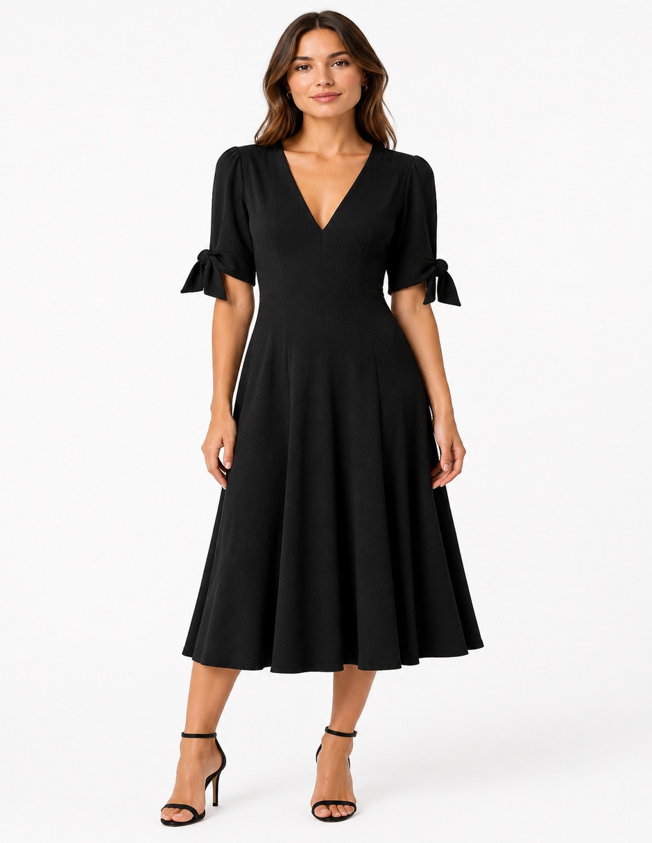 Vestido midi formal r de la p para mujer