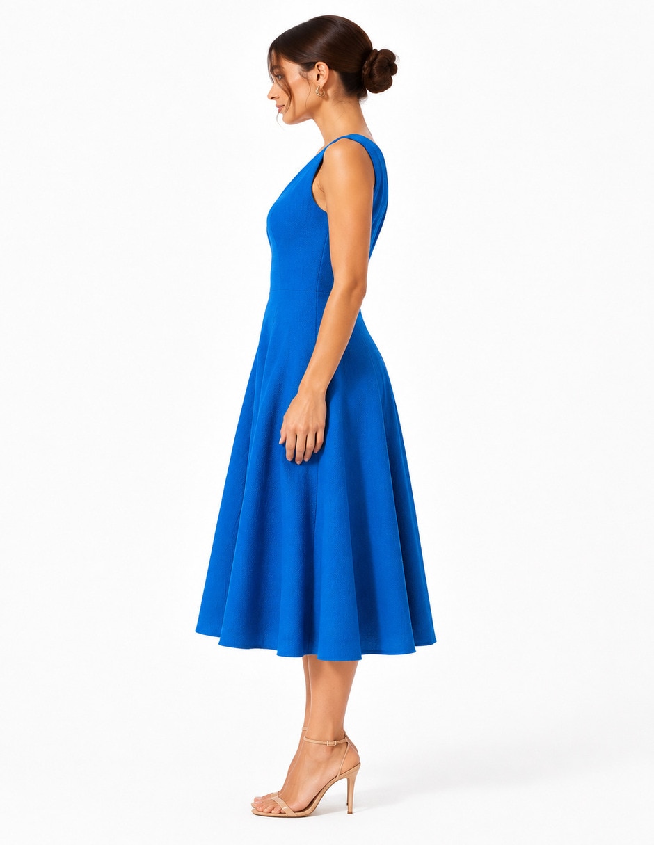 Vestido midi noche r de la p para mujer