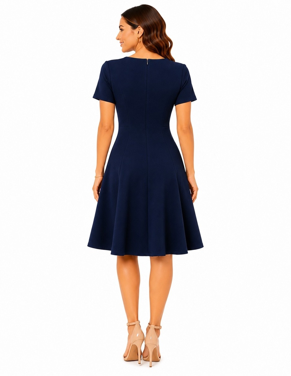 Vestido midi formal r de la p r de la p para mujer