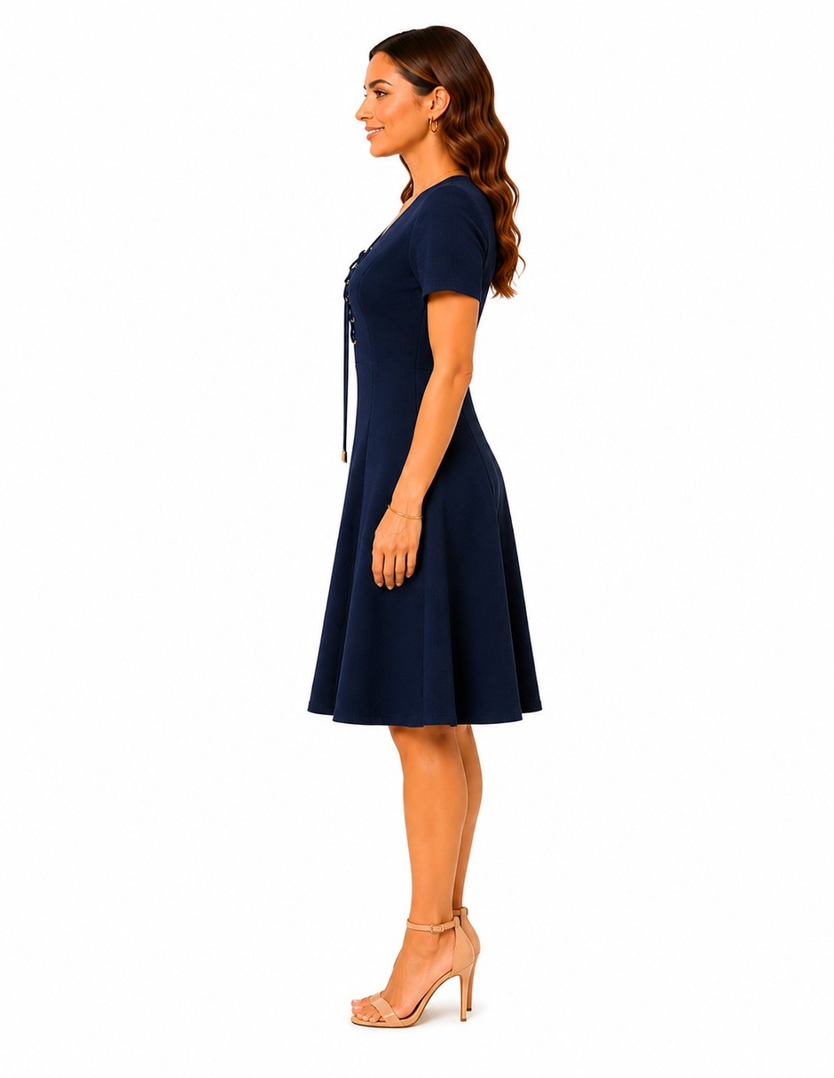 Vestido midi formal r de la p r de la p para mujer