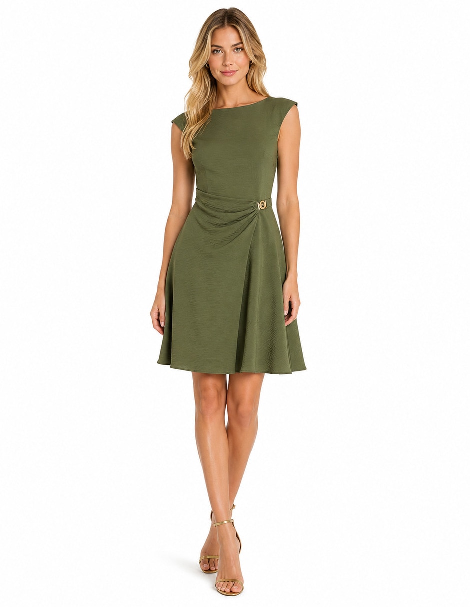Vestido midi formal r de la p para mujer Vestido midi formal r de la p para mujer