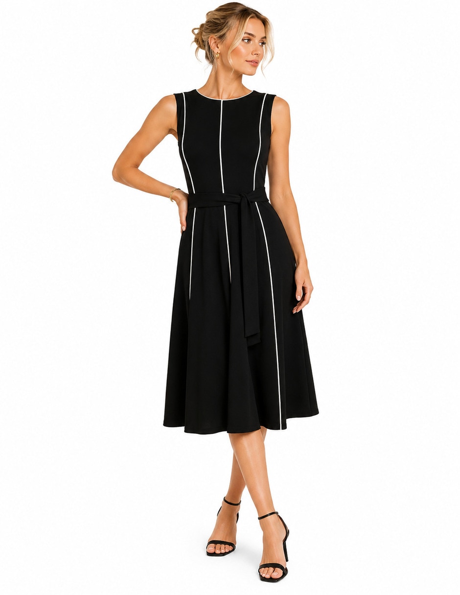 Vestido midi formal r de la p r de la p para mujer