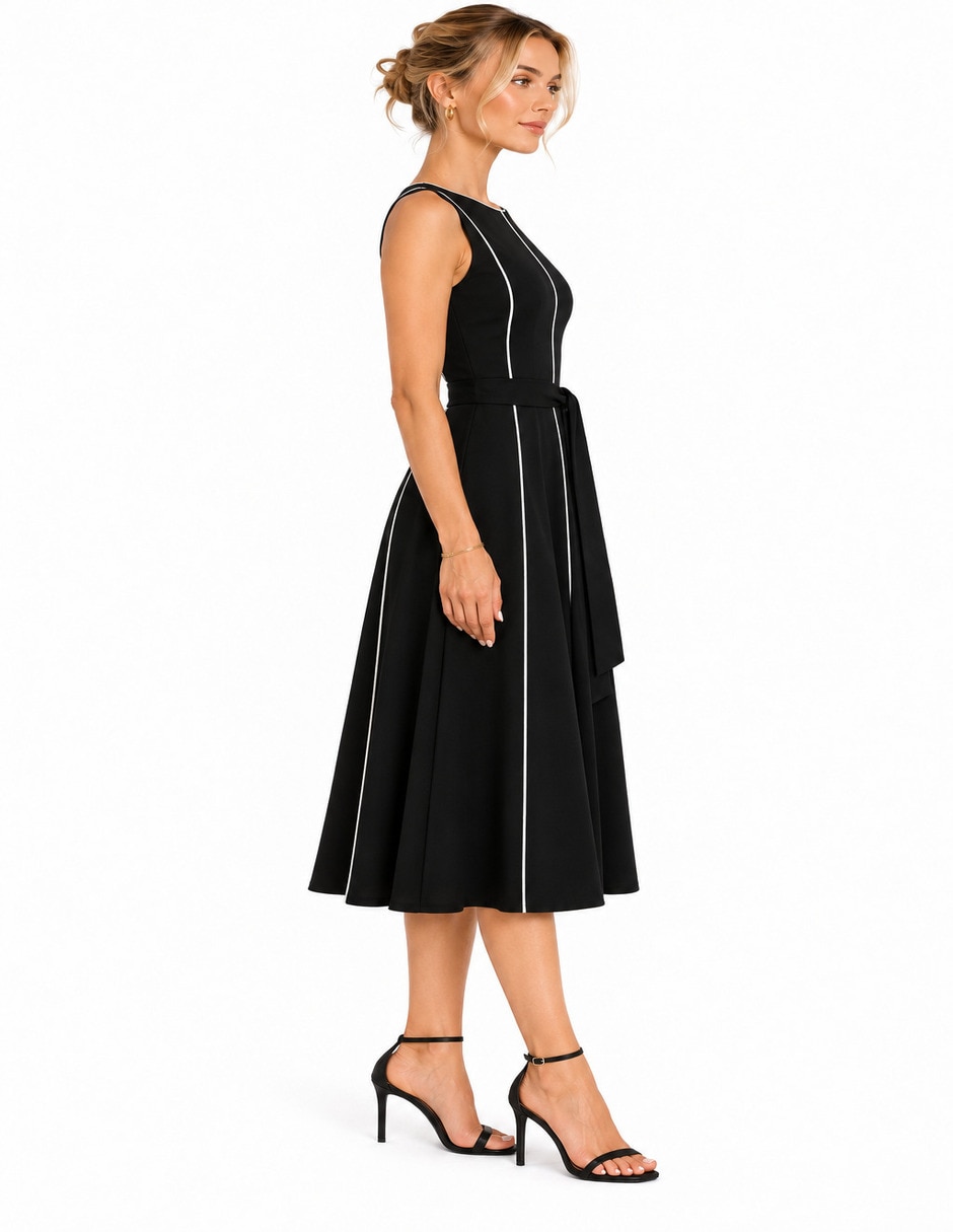 Vestido midi formal r de la p r de la p para mujer 3