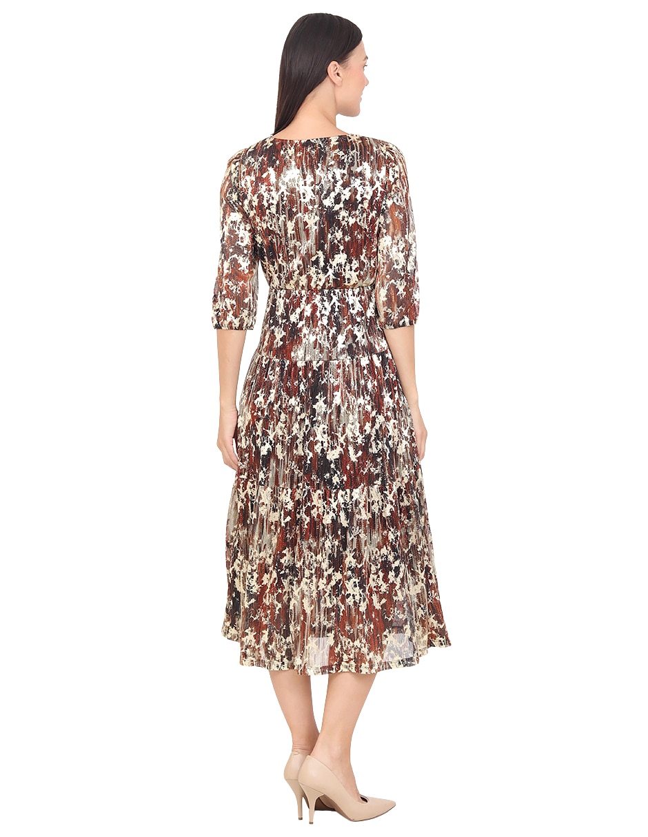 Vestido midi formal r de la p para mujer 5