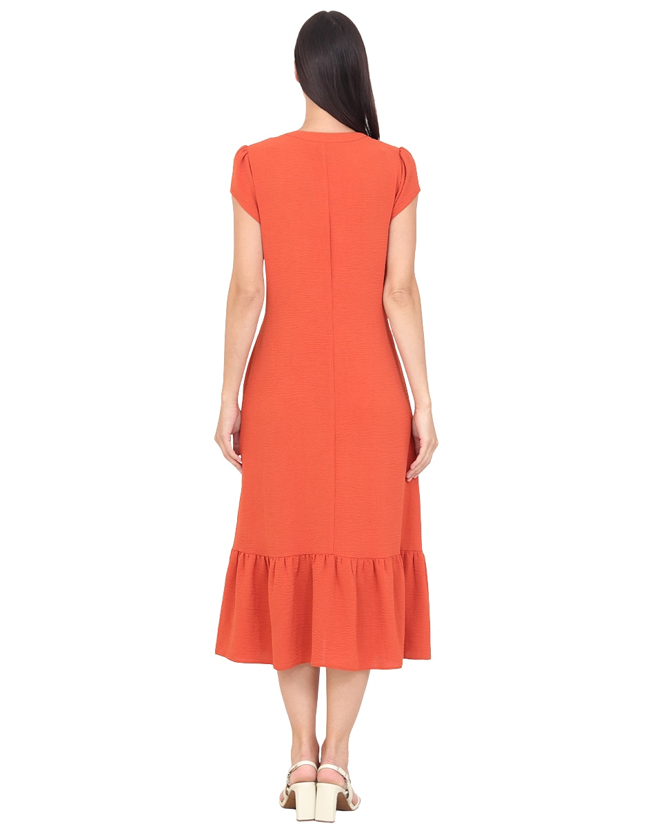 Vestido midi casual r de la p para mujer 4