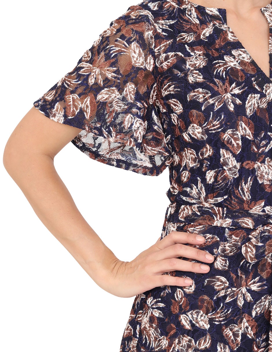 Vestido a la rodilla casual r de la p para mujer 4