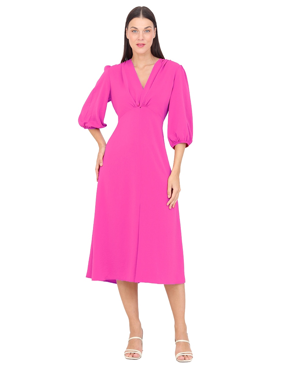 Vestido midi formal r de la p para mujer