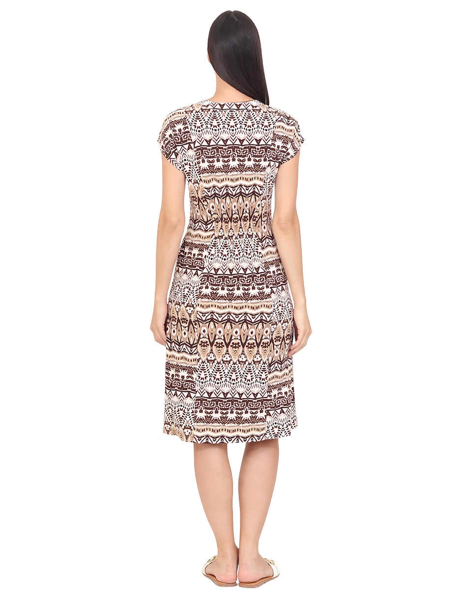 Vestido a la rodilla casual r de la p para mujer 5