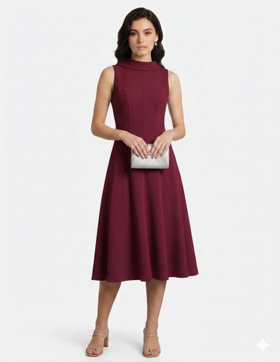 Vestido midi formal para mujer Vestido midi formal para mujer
