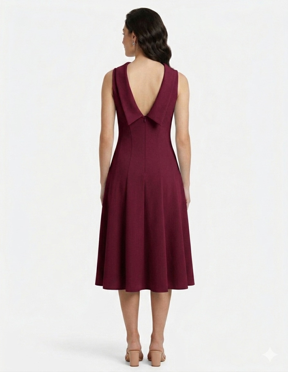 Vestido midi formal para mujer 4