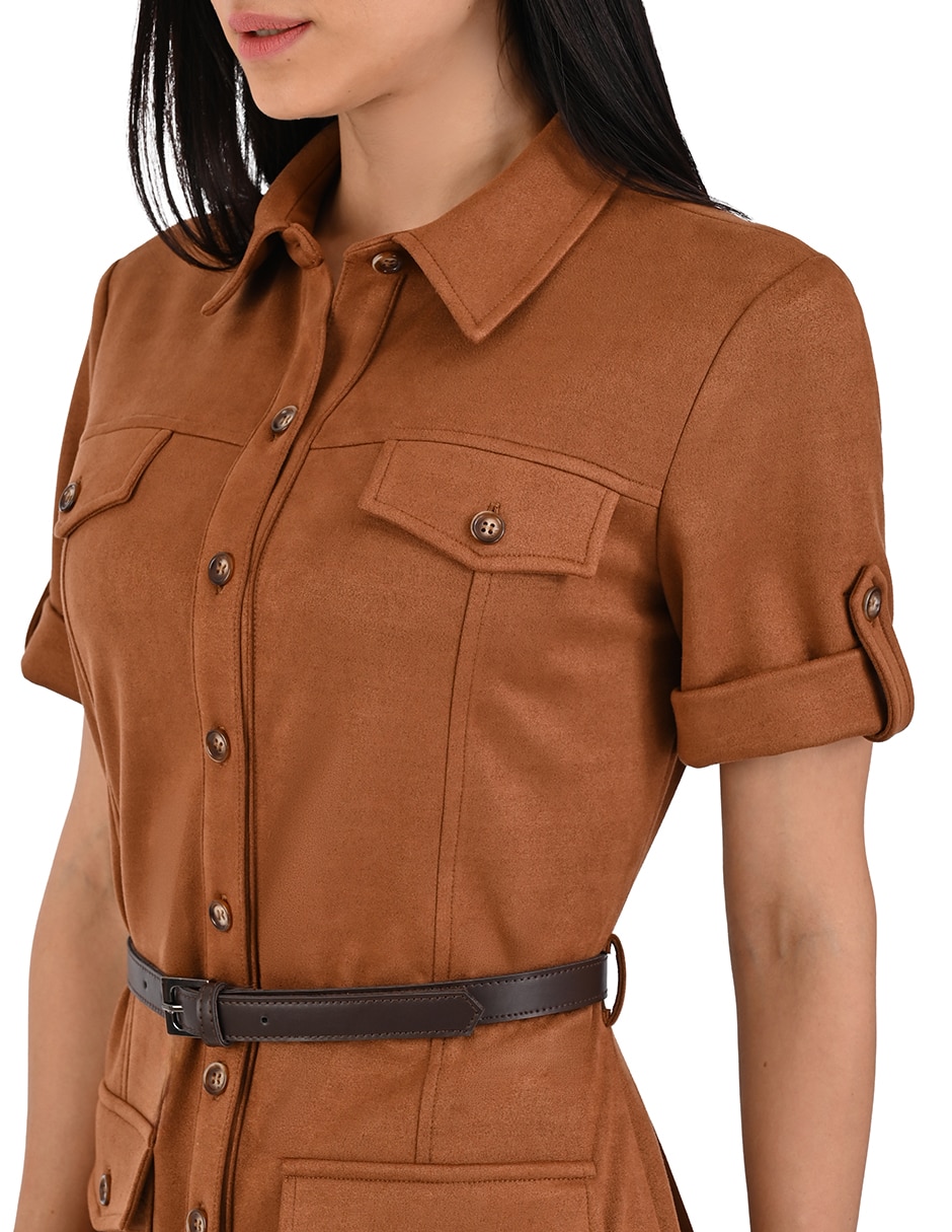 Vestido arriba rodilla casual para mujer 4