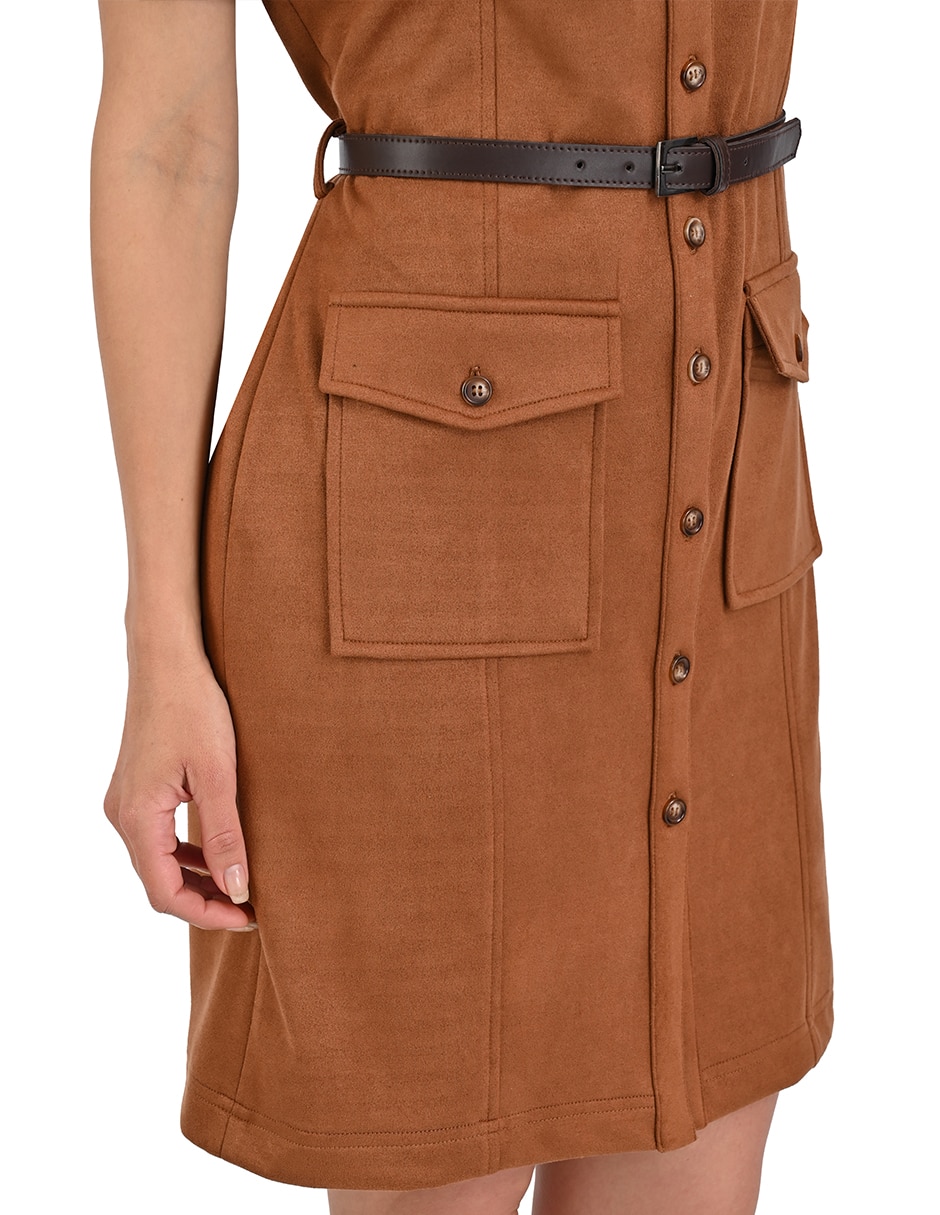 Vestido arriba rodilla casual para mujer 3