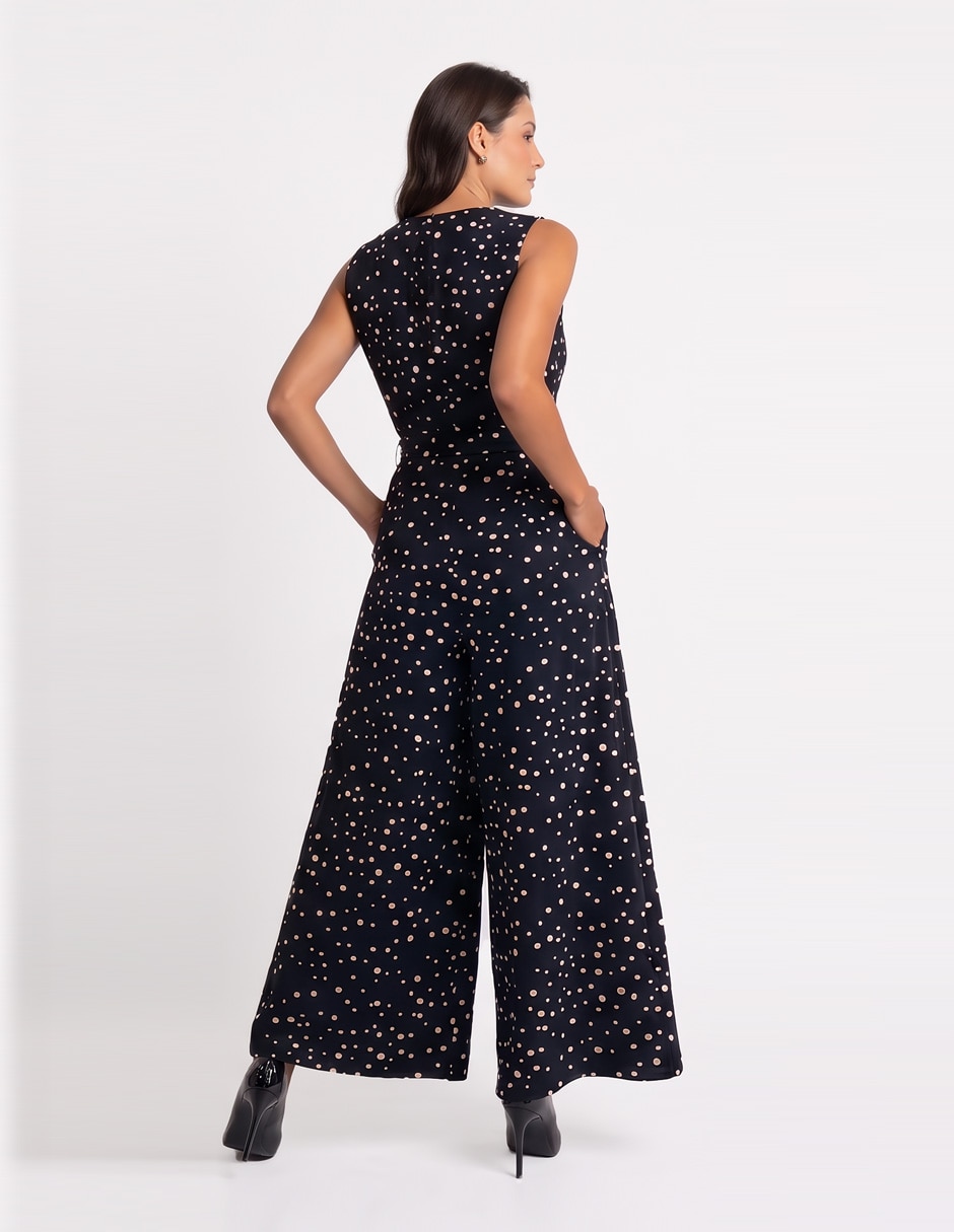 Jumpsuit casual estampado lunares para mujer 3