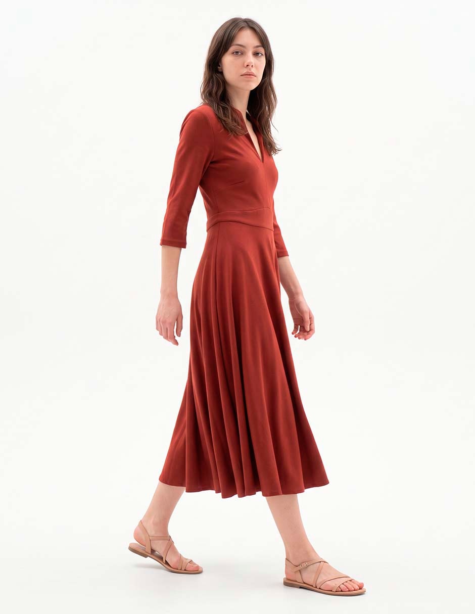 Vestido midi casual para mujer