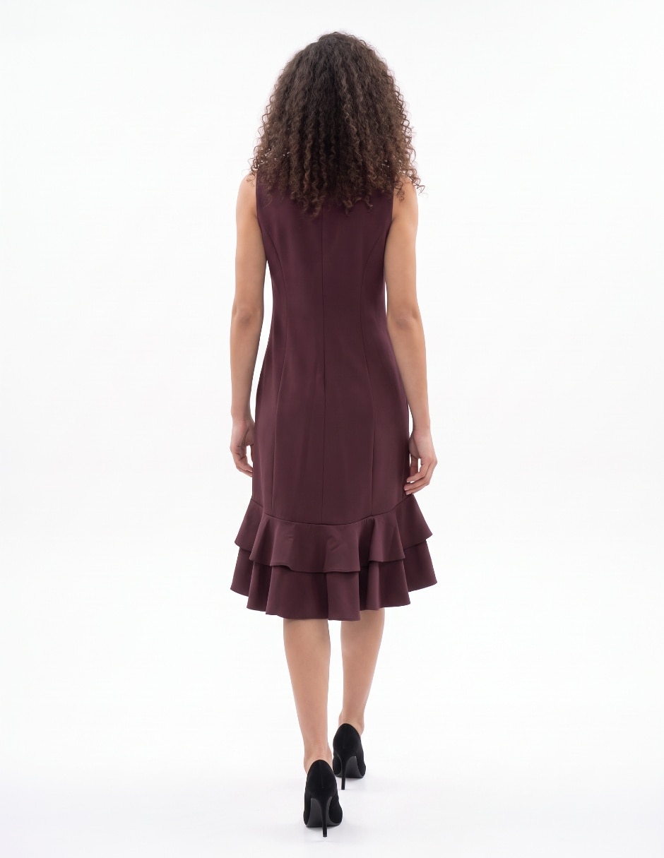 Vestido arriba rodilla casual para mujer 2