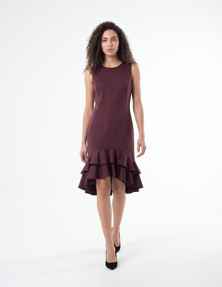 Vestido arriba rodilla casual para mujer 3