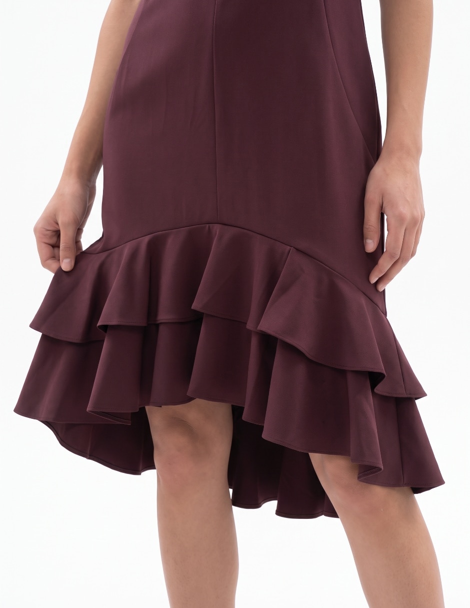 Vestido arriba rodilla casual para mujer 4