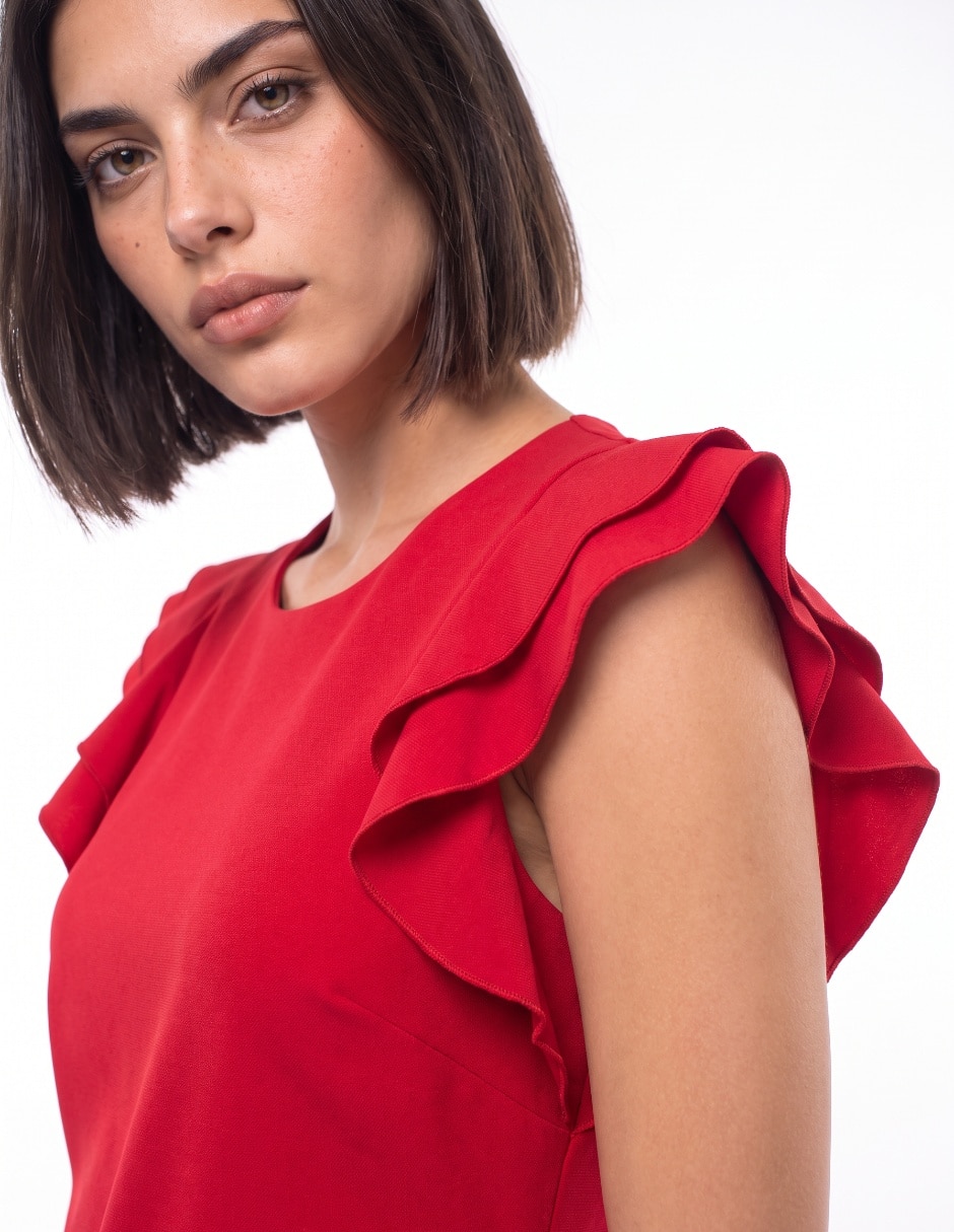 Vestido arriba rodilla casual para mujer 4